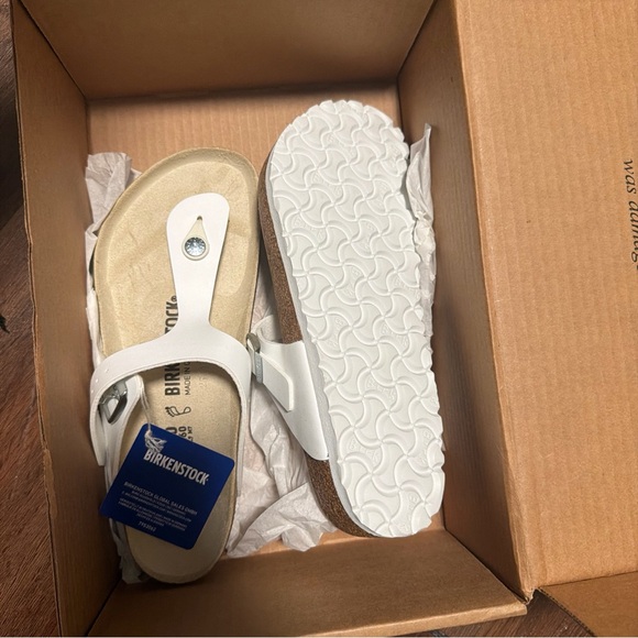Birkenstock Gizeh White Regular Sandals - Women's 9.5 . EU 40 - Picture 3 of 6
